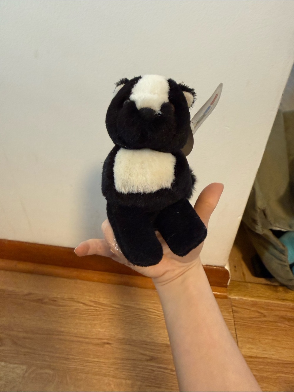 Chosun Sample Skunk Finger Puppet Plush Toy HTF Pre-Production Sample NWT